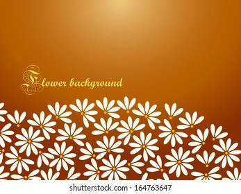 Brown floral background