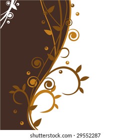 brown floral background