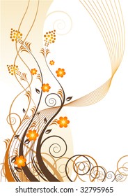 brown floral background