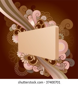 Brown floral background.
