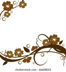 brown floral background