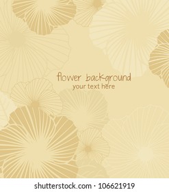 brown floral background with place for text
