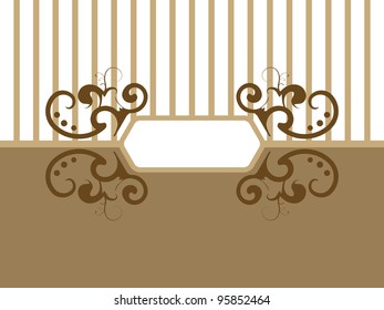Brown Floral Banner