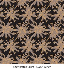 Brown Floral brush strokes seamless pattern background for fashion prints, graphics, backgrounds and crafts