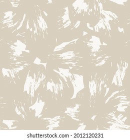 Brown Floral brush strokes seamless pattern background for fashion prints, graphics, backgrounds and crafts