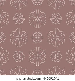 Brown floral seamless background