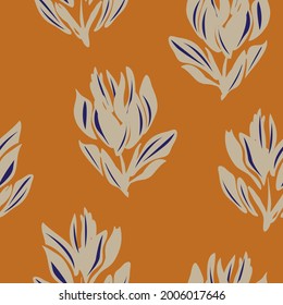 Marrón Floral fondo de patrón sin costura para textiles de moda, gráficos, antecedentes y artesanías