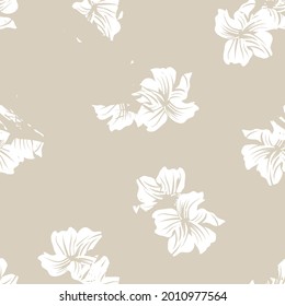 Brown Floral seamless pattern background for fashion textiles, graphics, backgrounds and crafts