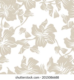 Brown Floral seamless pattern background for fashion textiles, graphics, backgrounds and crafts