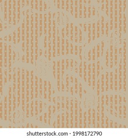 Brown Floral tropical botanical seamless pattern with striped background for fashion textiles and graphics