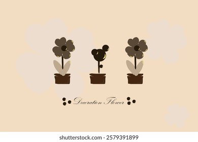 brown flower for decoration vector image