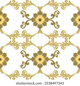 Brown flower digital ikat pattern for creating beautiful fabric designs and other elements of the fashion industry and home interior (wrapping, silk, scarf, clothing, background, carpets, curtains) 