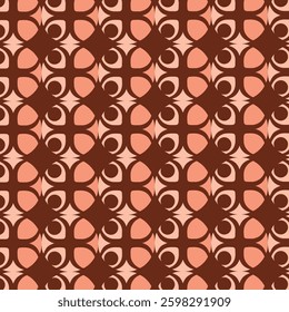 brown  flower Fabric pattern eps