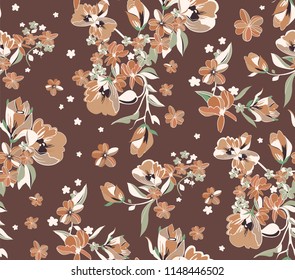 Brown Flower Pattern