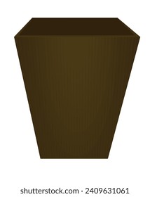 Brown  flower pot. vector illustration