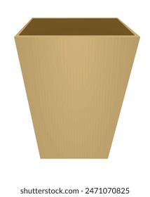 Brown  flower pot. vector illustration