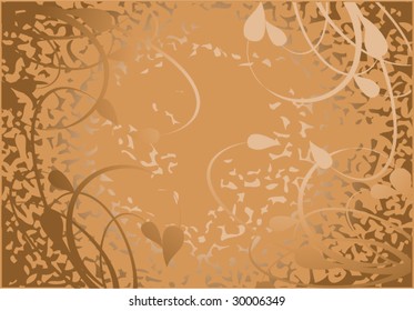 brown flower silhouette