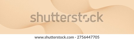 Brown flowing wave lines abstract vector background, modern UI design template for website banner or app interface