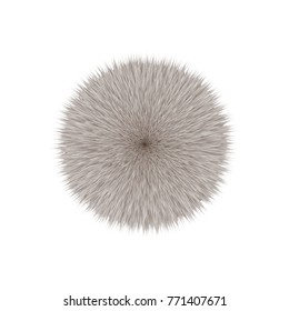 Brown Fluffy Vector Hair Ball