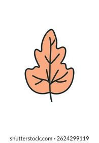 croquis de follaje marrón, Ilustración vectorial
