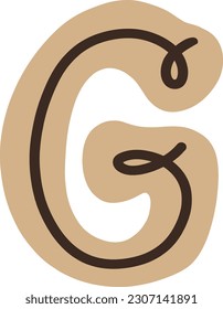 Braunes Schriftdesign 
a bis Z-Vektor