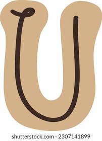 Brown font design 
a to Z vector