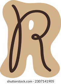 Brown font design 
a to Z vector