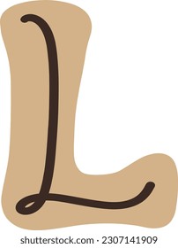 Brown font design 
a to Z vector