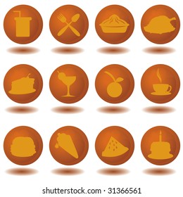 brown food icons
