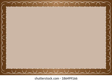 Brown frame design.