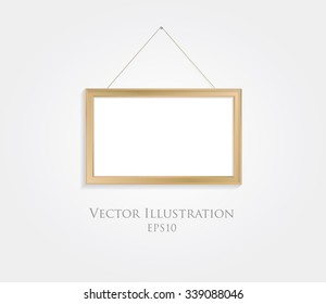 Brown frame vector background.