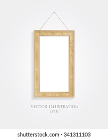 Brown frame vector background.
