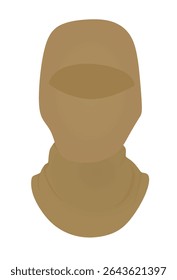 Brown full cover mask. vector	