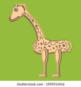 brown funy giraffe vector illustration design