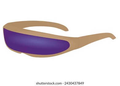 Brown  futuristic sunglasses. vector illustration
