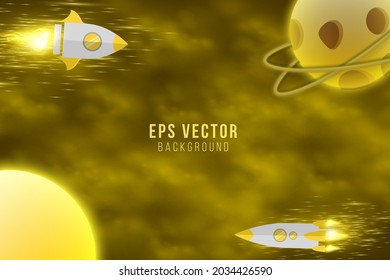 Brown galaxy abstract background with yellow object halftone color backgrounds. cosmic space with stars illustration. can use for poster, banner, flyer, web, site, website backgrounds