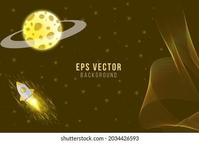 Brown galaxy abstract background with yellow object halftone color backgrounds. cosmic space with stars illustration. can use for poster, banner, flyer, web, site, website backgrounds