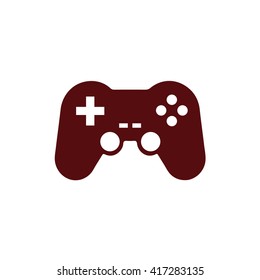 Brown game controller icon vector illustration