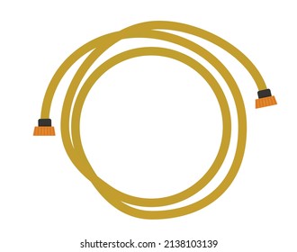 Brown  garden hose. vector illustration