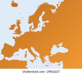 brown geographic map of europe