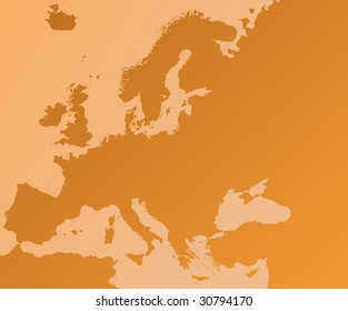 brown geographic map of Europe