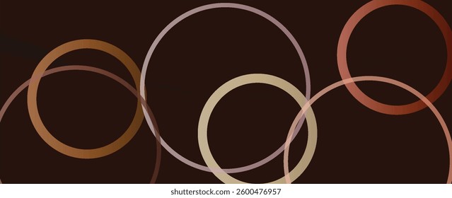 brown geometric abstract background dots layers on bright space with line effect decoration. Circle style concept modern graphic design element for banner, flyer, card. vector