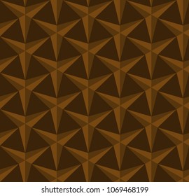 brown geometric background with triangles. vector seamless pattern. abstract image