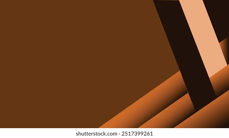 Brown geometric background vector design. Brown abstract background with color gradation. Template for cover, card, backdrop, banner, social media promotion, presentation, flyer, invitation, etc.