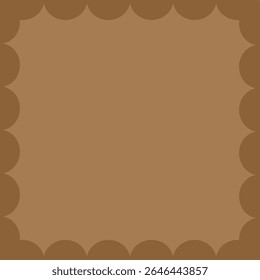 Brown geometric border design background