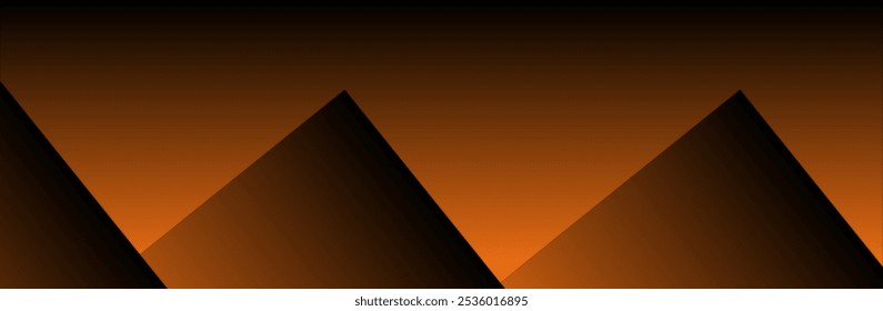 Brauner geometrischer Designhintergrund , abstraktes Hintergrundbanner für das Bergdesign für das Web , Vektorgrafik 