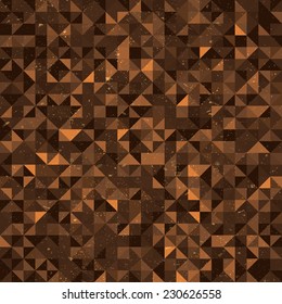 Brown geometric design pattern vector background