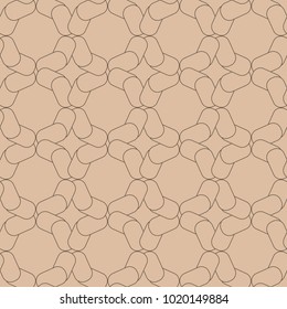 Brown geometric ornament. Seamless pattern for web, textile and wallpapers