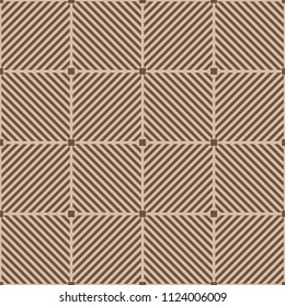 Brown geometric ornament. Seamless pattern for web, textile and wallpapers