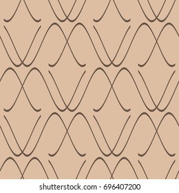 Brown geometric seamless background. Abstract pattern for wallpaper and fabric